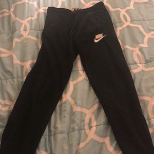 nike black sweatpants XS